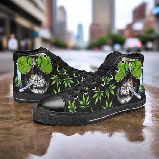 Koi Orange Black Unique WOMEN Bold Art - Freaky Shoes | Custom Art Sneakers