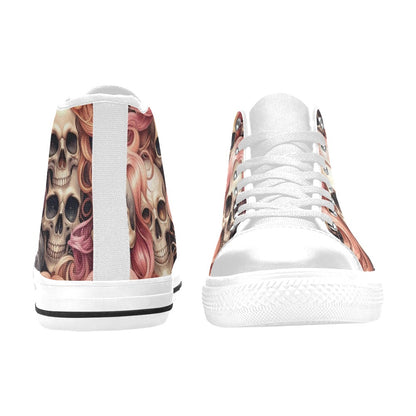 WOMEN'S Dark Feminine Flowing Hair High Top Canvas Y2K Sneakers