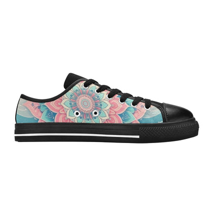 MEN'S Pastel Wave Mandala Low Top Canvas Aesthetic Sneakers