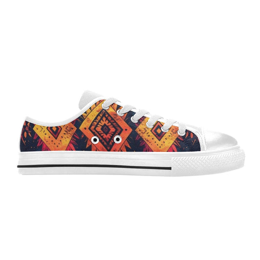 KIDS' Wild Tribal Ripple 2 Low Top Canvas Dark Academia Custom Shoes