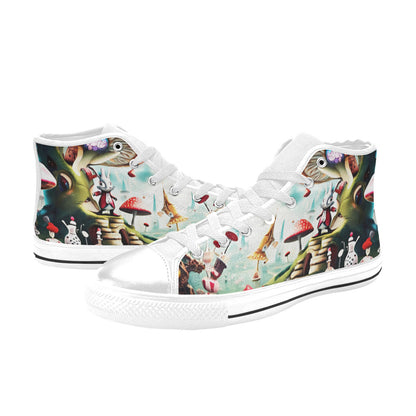 WOMEN'S Freaky World Wonderland High Top Canvas Cottagecore Sneakers
