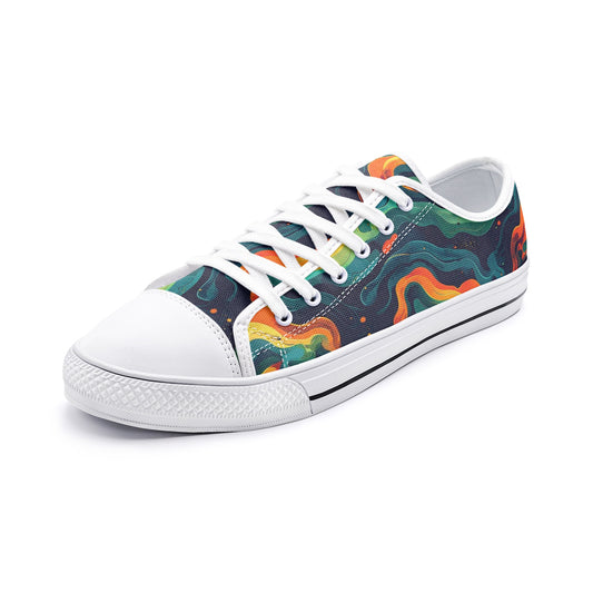 Ethereal Camo Design Unisex Low Top Canvas Shoes