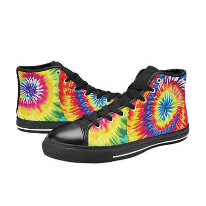 WOMEN'S Tie Dye Love High Top Canvas Grunge Custom Sneakers