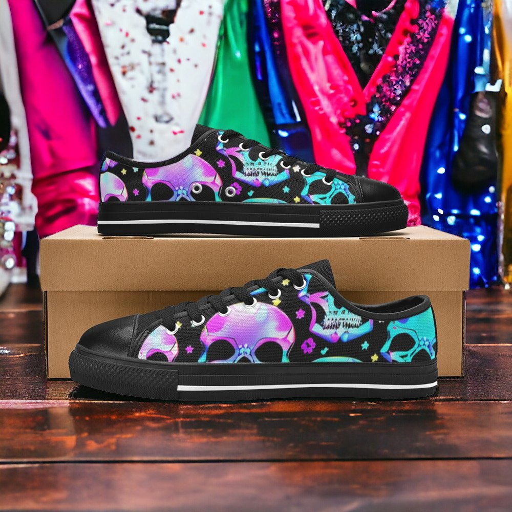 Cherry Blossom Green Emerald Custom MEN Bold Art - Freaky Shoes | Custom Art Sneakers