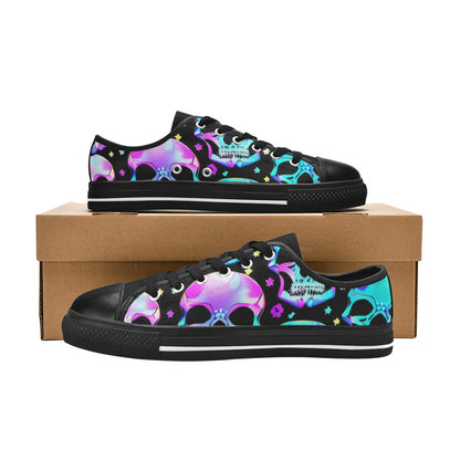 MEN'S Bright Skulls Canvas Cottagecore Custom Sneakers