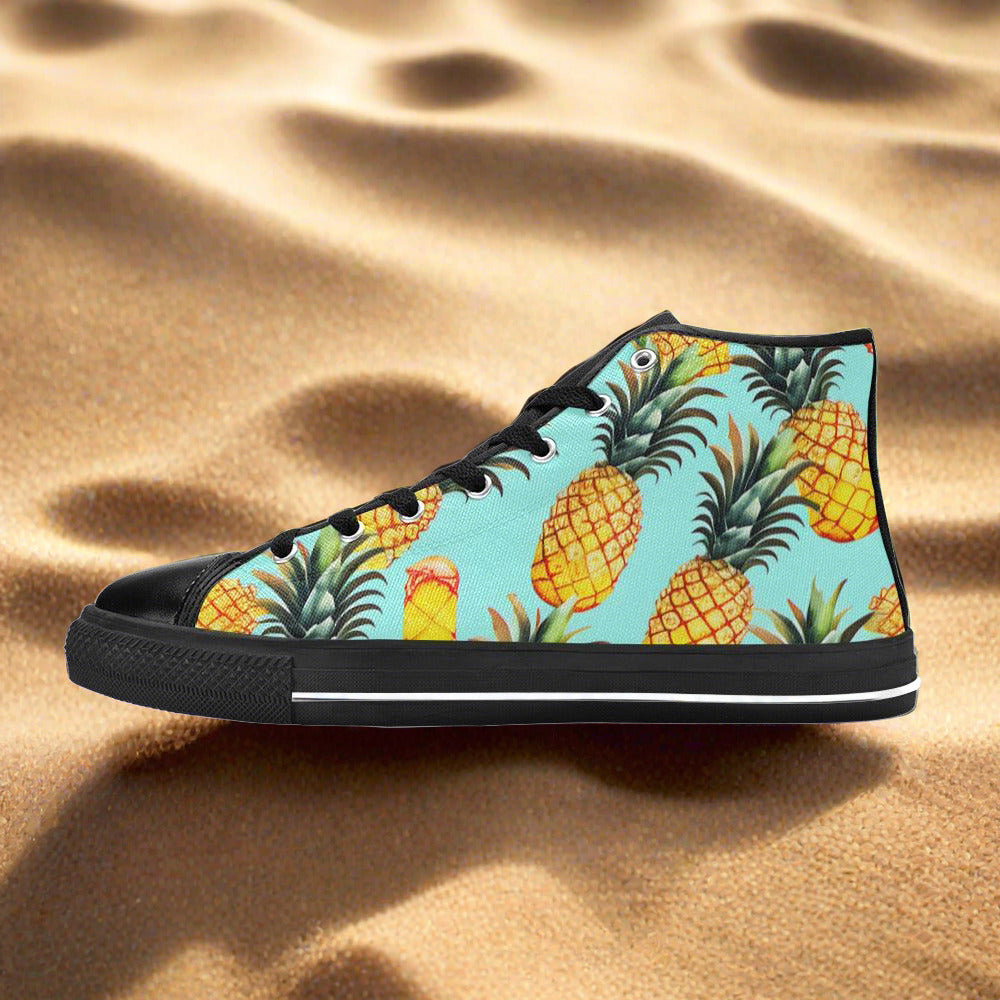 Jellyfish Orange Black Dazzling MEN Bold Art - Freaky Shoes | Custom Art Sneakers