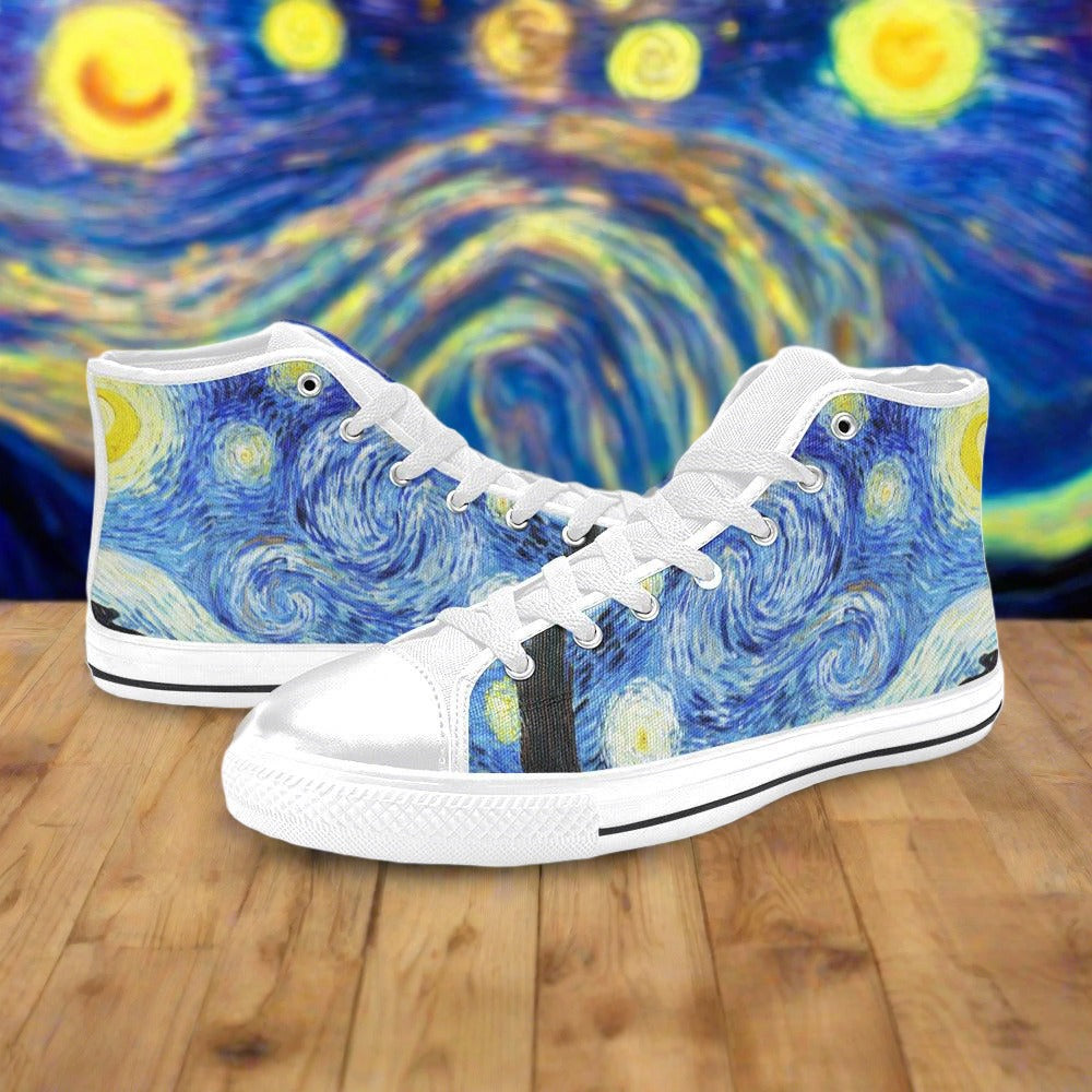 Viking Teal Gold Unique WOMEN Bold Art - Freaky Shoes | Custom Art Sneakers