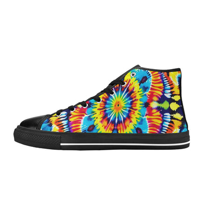 MEN'S Tie Dye Art Men’S High Top Canvas Dreamcore Custom Sneakers