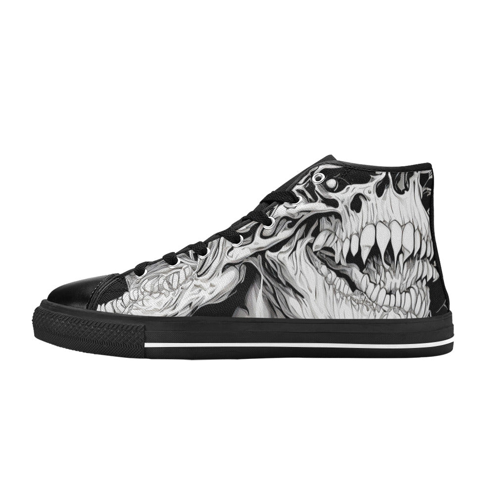 MEN'S Cc Demons Grey Men’S High Top Canvas Dreamcore Sneakers