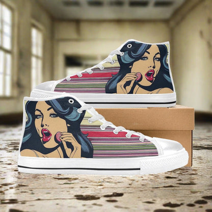 Phoenix Teal Gold Unique MEN Bold Art - Freaky Shoes | Custom Art Sneakers