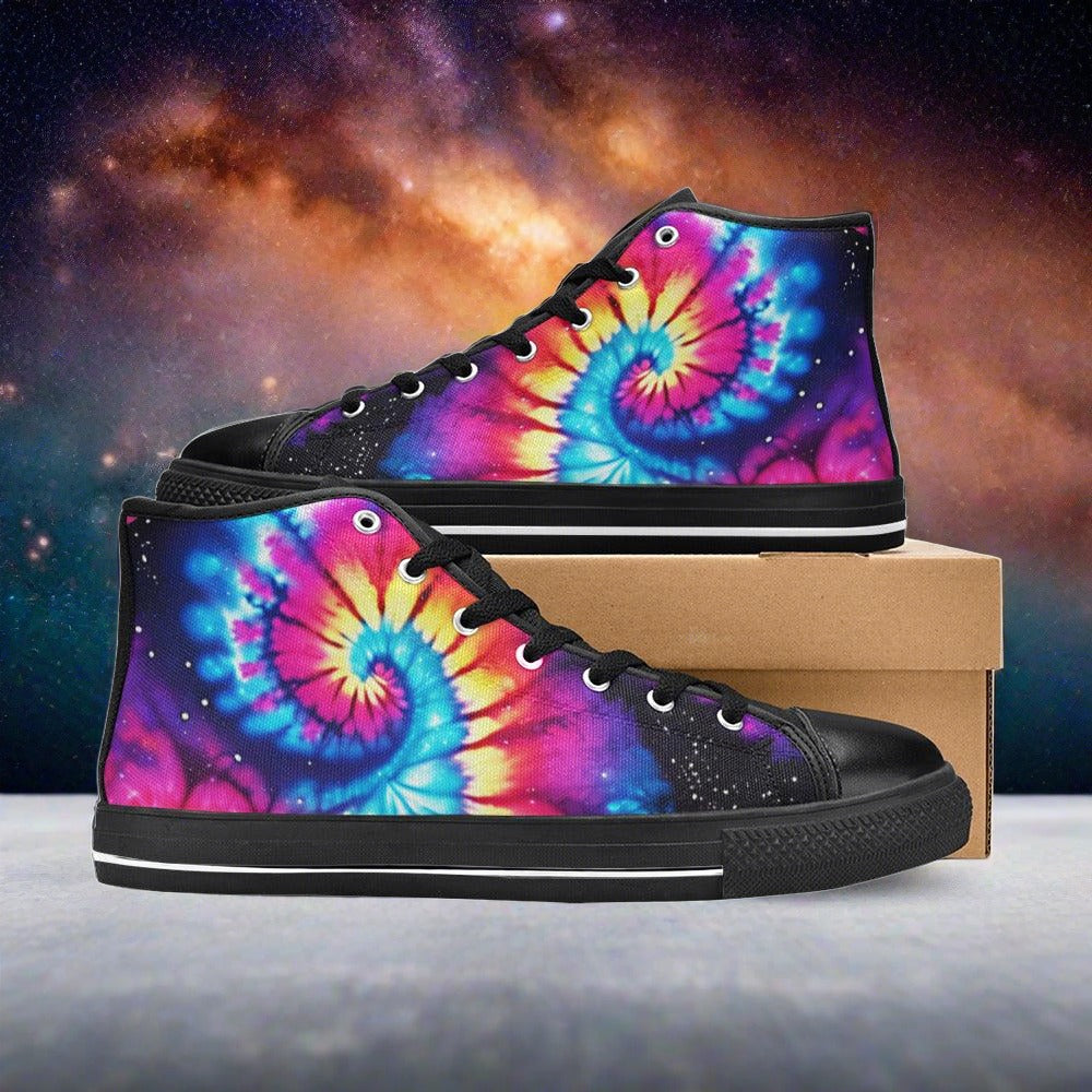 Aurora Borealis White Gold Vivid MEN Bold Art - Freaky Shoes | Custom Art Sneakers