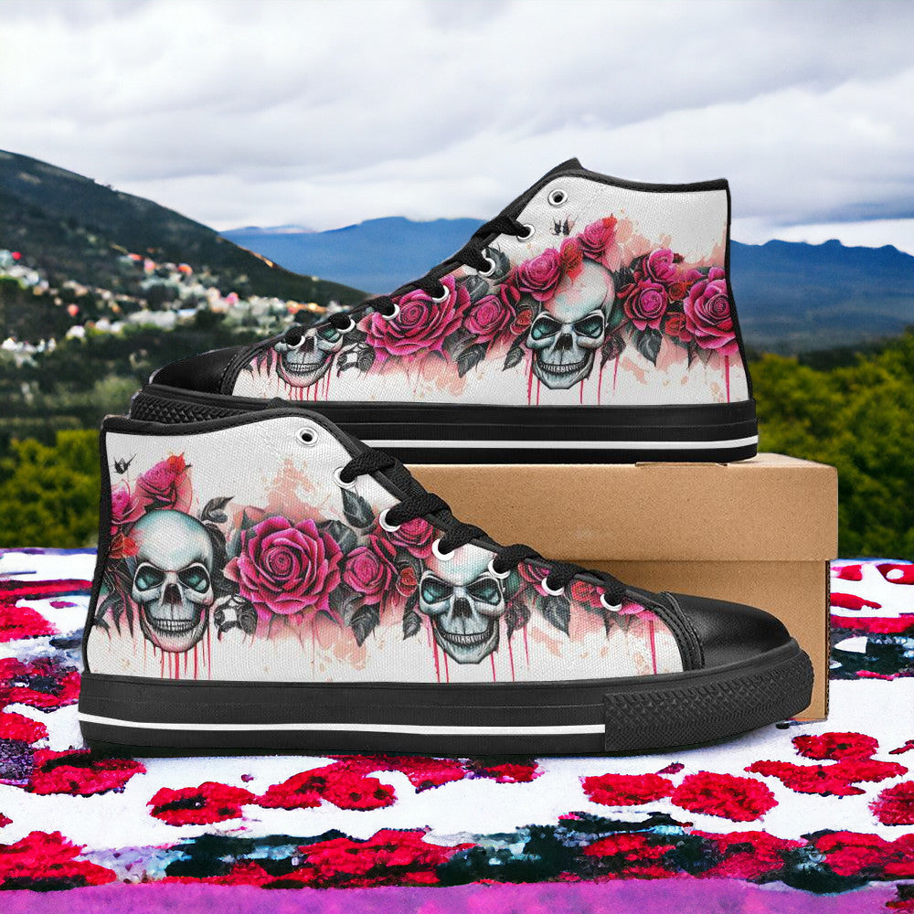 Jellyfish Teal Gold Artistic MEN Bold Art - Freaky Shoes | Custom Art Sneakers