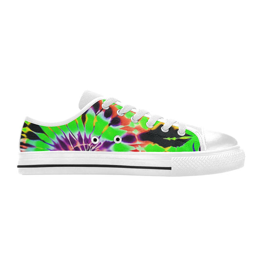WOMEN'S Cc Tie Dye Art Canvas Neon Fantasy Custom Sneakers