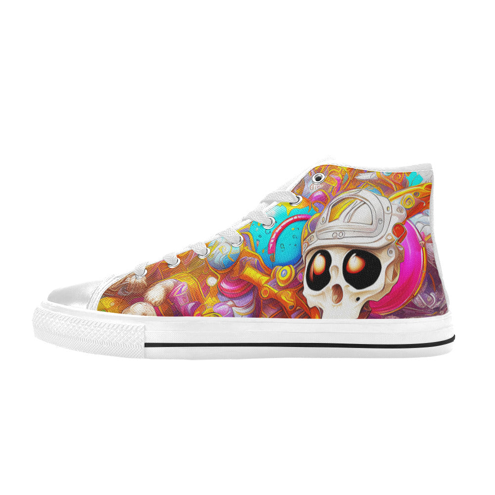 MEN'S Crazy Illustrations 3 Men’S High Top Canvas Cottagecore Shoes