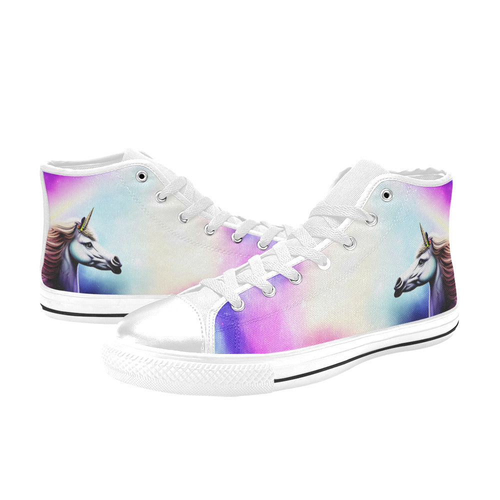 WOMEN'S Unicorn Galaxy Art High Top Canvas Aesthetic Custom Sneakers