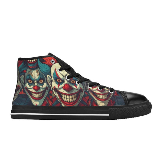 MEN'S Evil Circus Heads High Top Canvas Neon Fantasy Sneakers