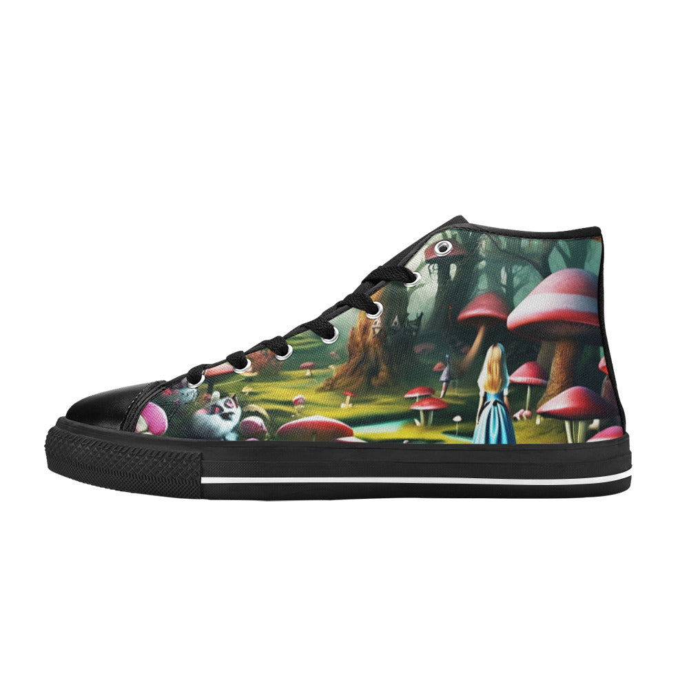 MEN'S Creepy Art Men’S High Top Canvas Dark Academia Custom Sneakers