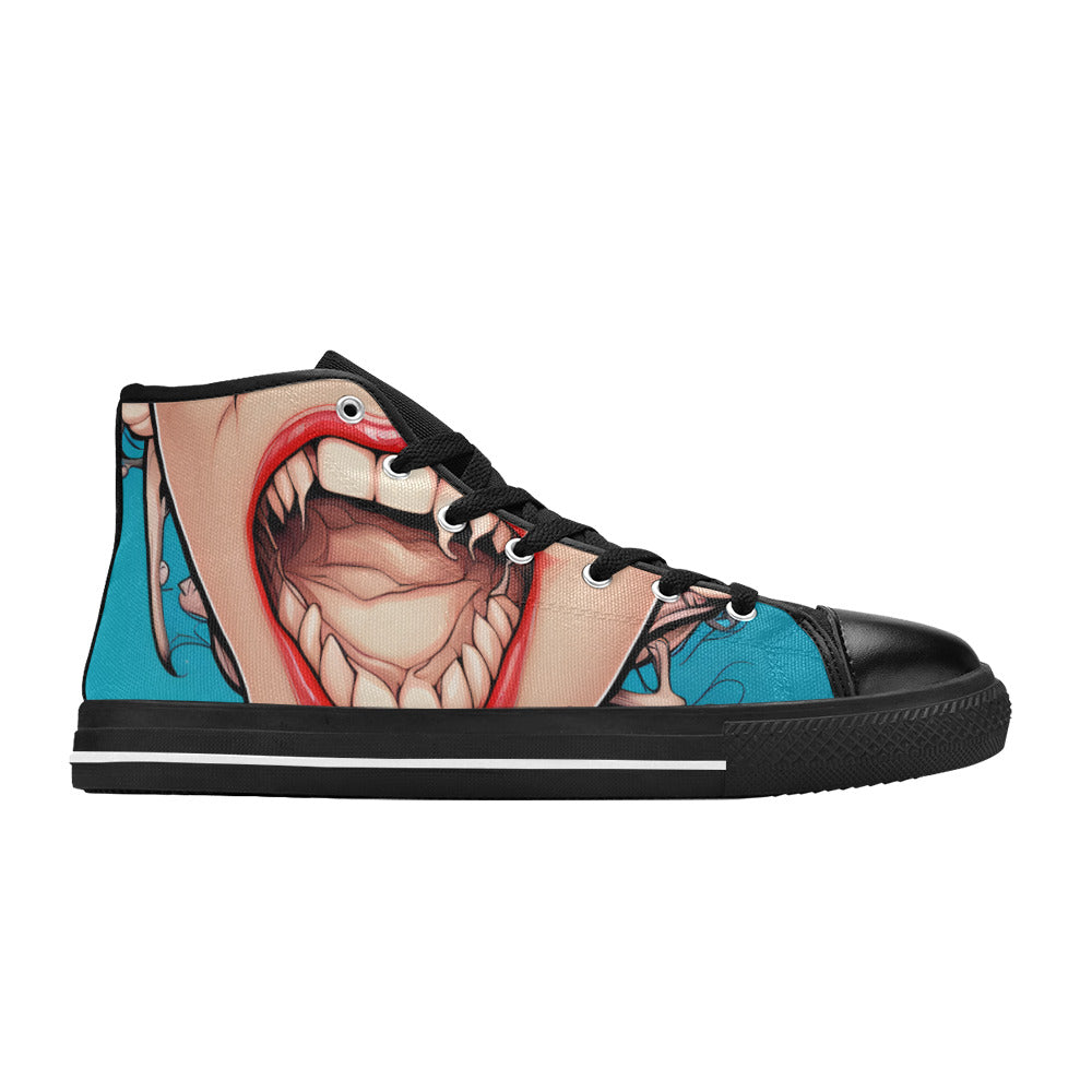 WOMEN'S Cc Mouthy Art High Top Canvas Cottagecore Sneakers