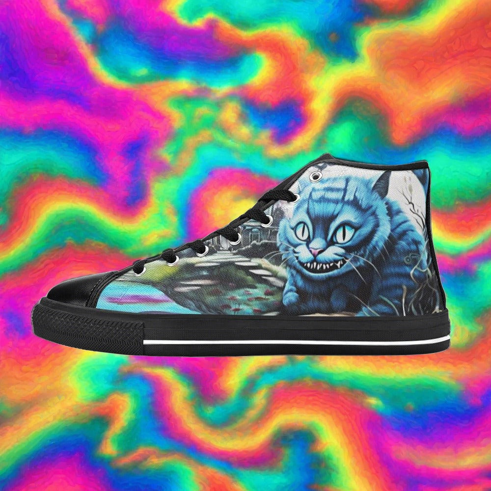Dragon Crimson Black Wearable WOMEN Bold Art - Freaky Shoes | Custom Art Sneakers