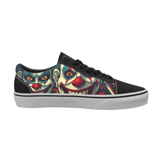 MEN'S Evil Circus Heads Faces Low Top Skateboarding Dark Academia Shoes