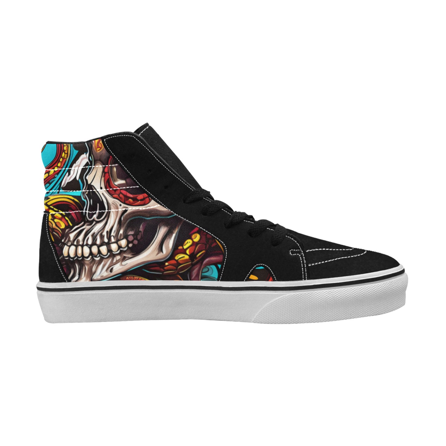 WOMEN'S Tentacles Skull 2 High Top Skateboarding Aesthetic Sneakers