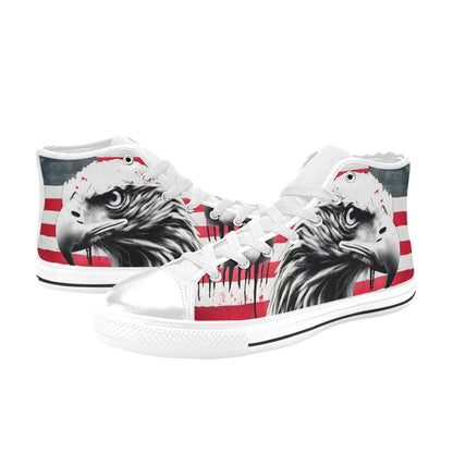MEN'S Patrotic Eagle Art Men’S High Top Canvas Cottagecore Custom Shoes