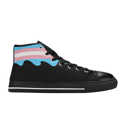 MEN'S Transgender Flag 4 Pride LGBT High Top Canvas Custom Shoes