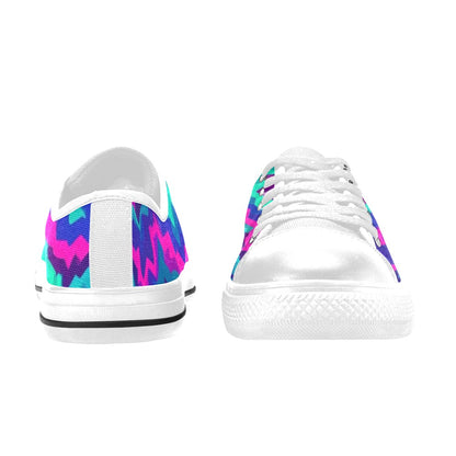 MEN'S Psychedelic Chevron Vortex Low Top Canvas Dark Academia Custom Sneakers
