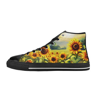 WOMEN'S Sunflowers Art 2 High Top Canvas Aesthetic Shoes