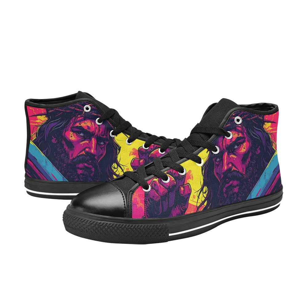 MEN'S Jesus_Ht_09 Men’S High Top Canvas Dreamcore Custom Sneakers