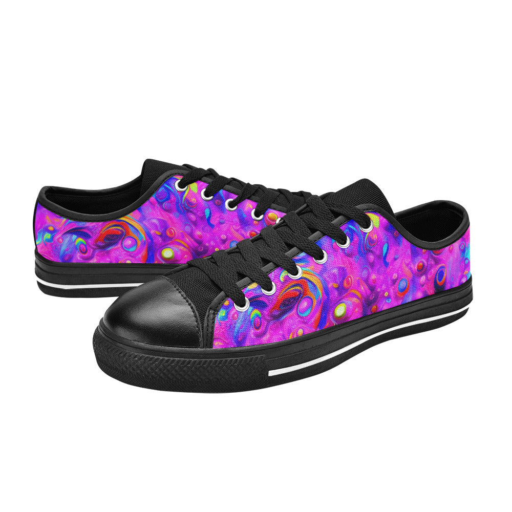 WOMEN'S Cc Acid Bath Art Canvas Dark Academia Custom Sneakers