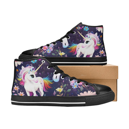 WOMEN'S Unicorns Please 4 High Top Canvas Surreal Shoes