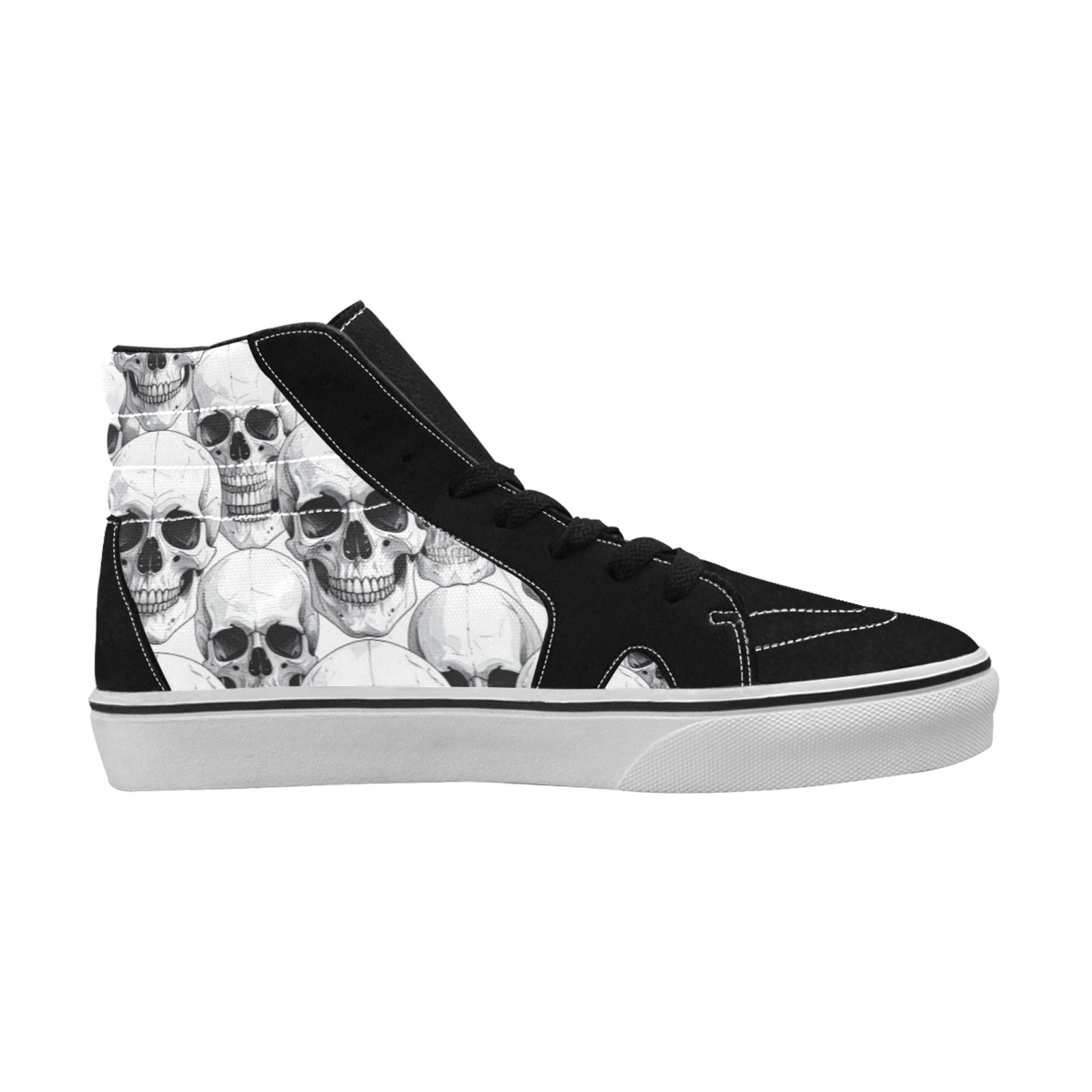 MEN'S Clean Skull Line Art High Top Skateboarding Cottagecore Shoes