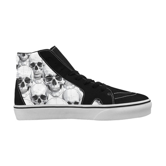 MEN'S Clean Skull Line Art High Top Skateboarding Cottagecore Shoes