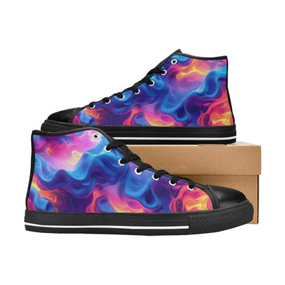 WOMEN'S Ethereal Camo Design 2 High Top Canvas Vivid Shoes