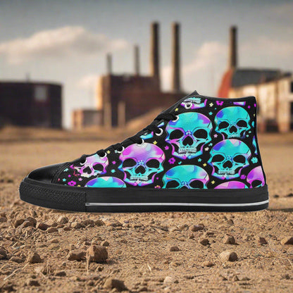 Cherry Blossom Vivid Multicolor Custom WOMEN Bold Art - Freaky Shoes | Custom Art Sneakers