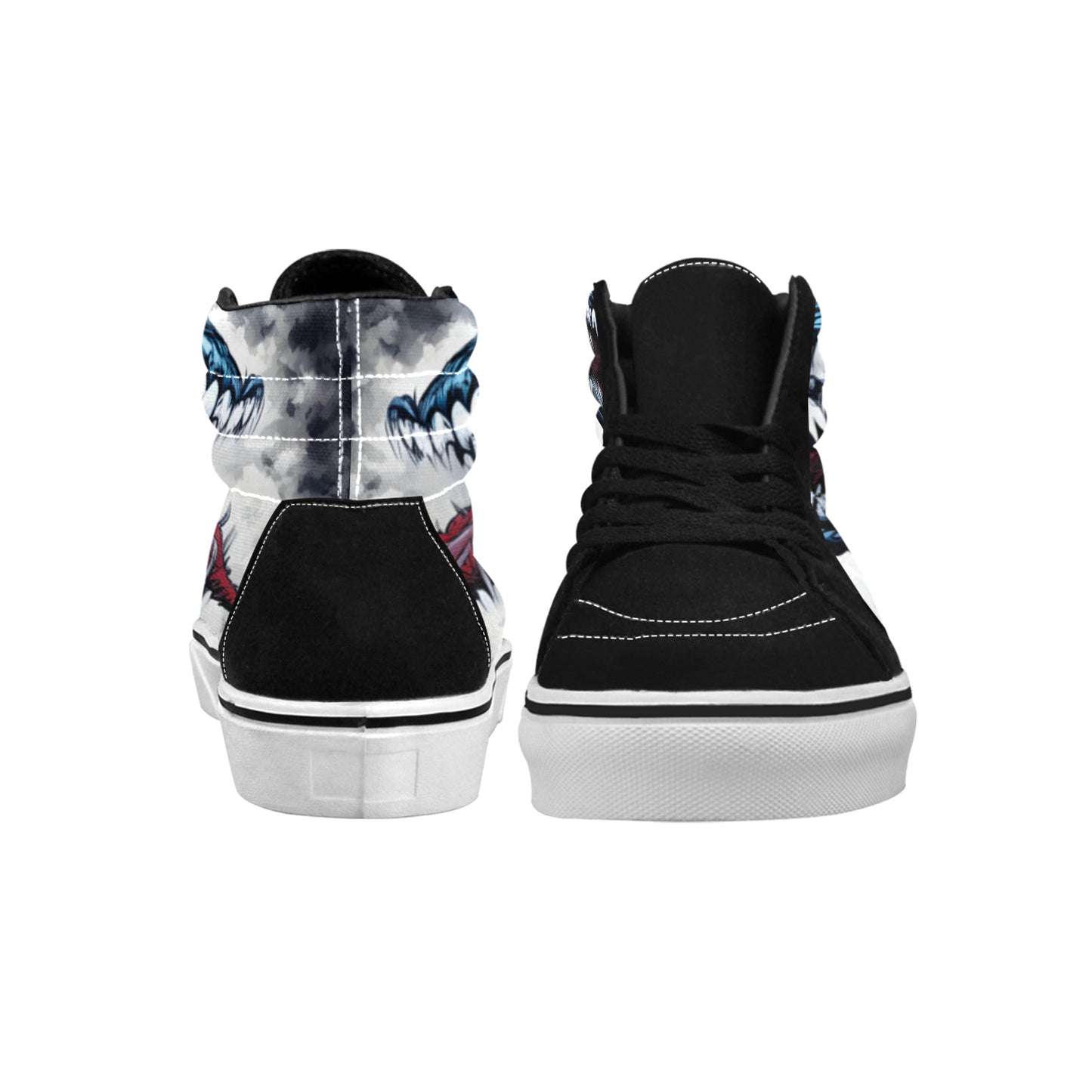 WOMEN'S Demon Art Long Teeth High Top Skateboarding Aesthetic Shoes