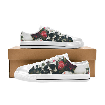 MEN'S Rose Skulls Dark 5 Canvas Surreal Custom Shoes