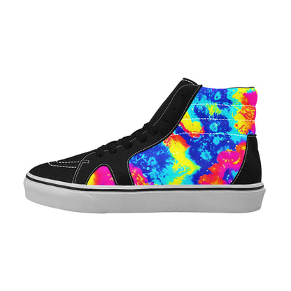 MEN'S Tie Dye Splash Retro High Top Skateboarding Dark Academia Custom Sneakers