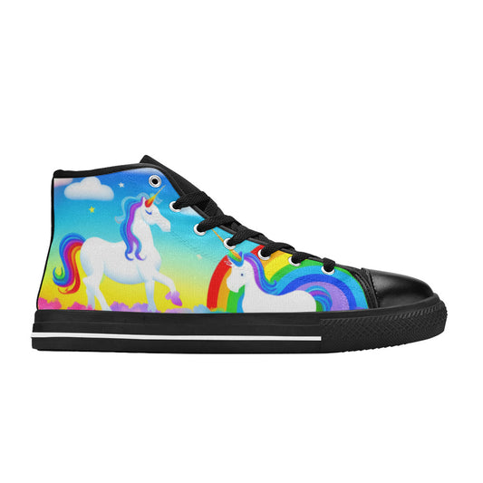 WOMEN'S Unicorns Rainbows High Top Canvas Aesthetic Shoes