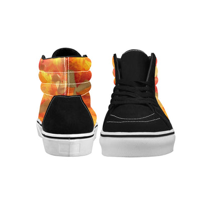 MEN'S Autumn Leaves 537832 High Top Skateboarding Neon Fantasy Shoes
