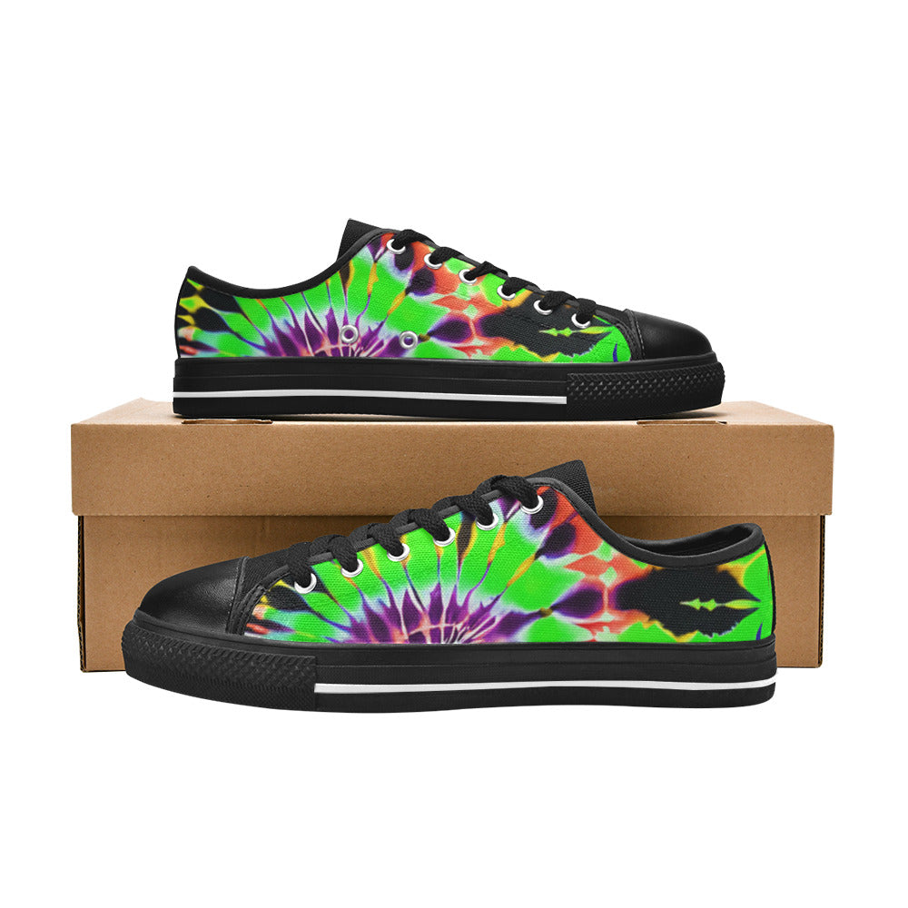 WOMEN'S Cc Tie Dye Art Canvas Dark Academia Custom Sneakers