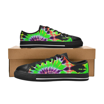 WOMEN'S Cc Tie Dye Art Canvas Dark Academia Custom Sneakers