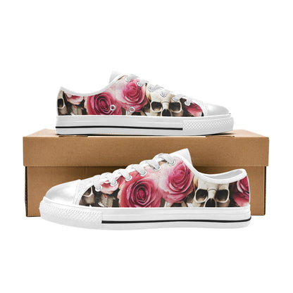 MEN'S Skulls Roses Deluxe 14 Canvas Neon Fantasy Sneakers