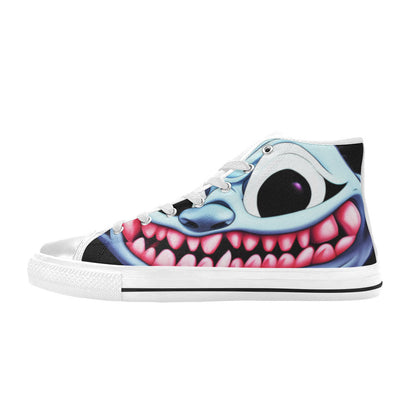 MEN'S Blue Rage Horror 2 High Top Canvas Grunge Custom Shoes