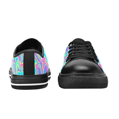 KIDS' Holographic Tribal Blaze 4 Low Top Canvas Dreamcore Custom Shoes