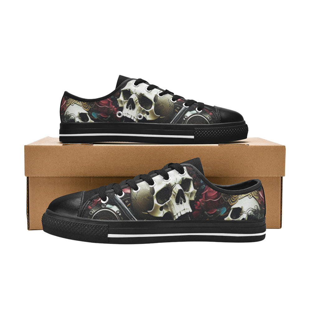MEN'S Rose Skulls Dark 4 Canvas Vivid Sneakers