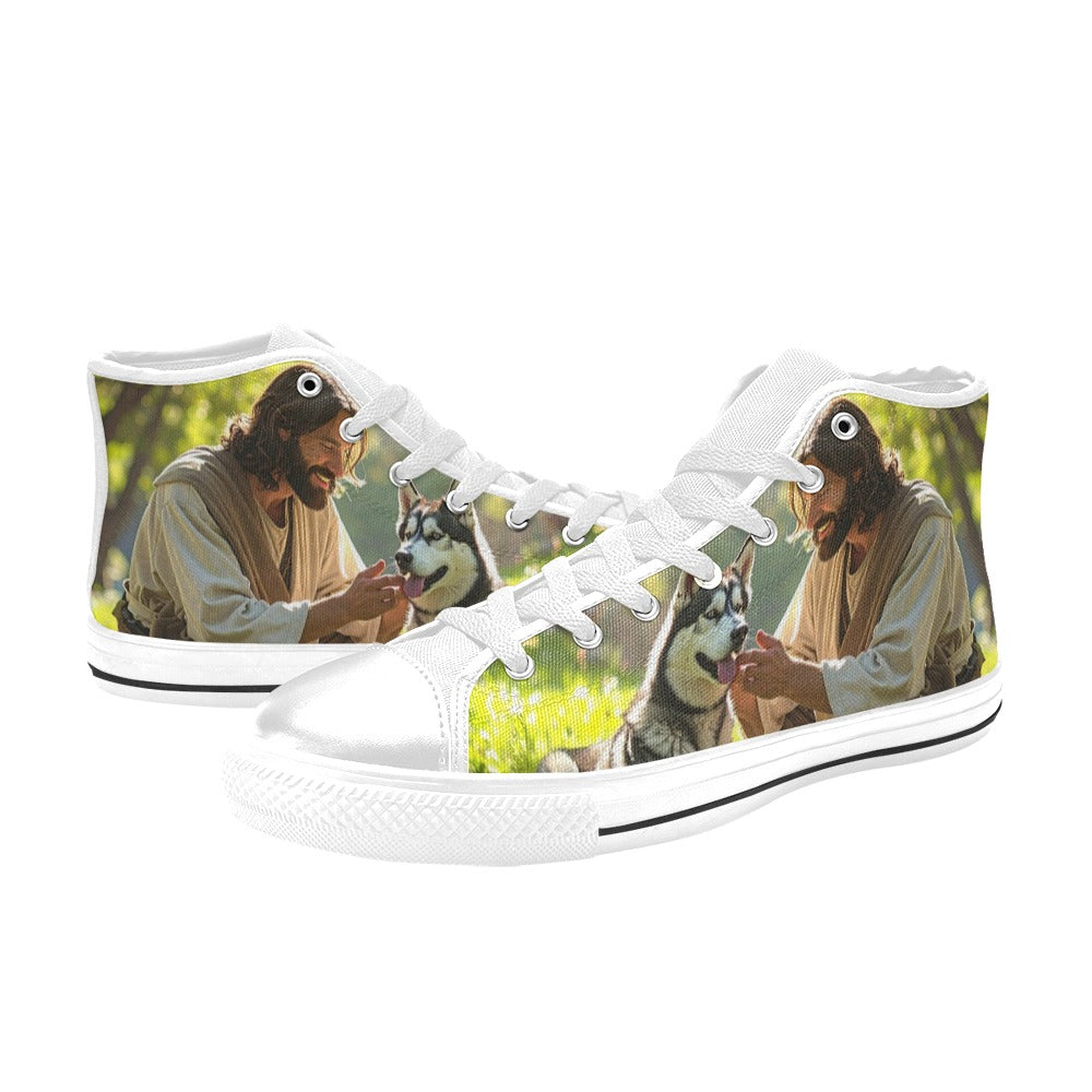 WOMEN'S Jesus_Ht_08 High Top Canvas Dreamcore Sneakers
