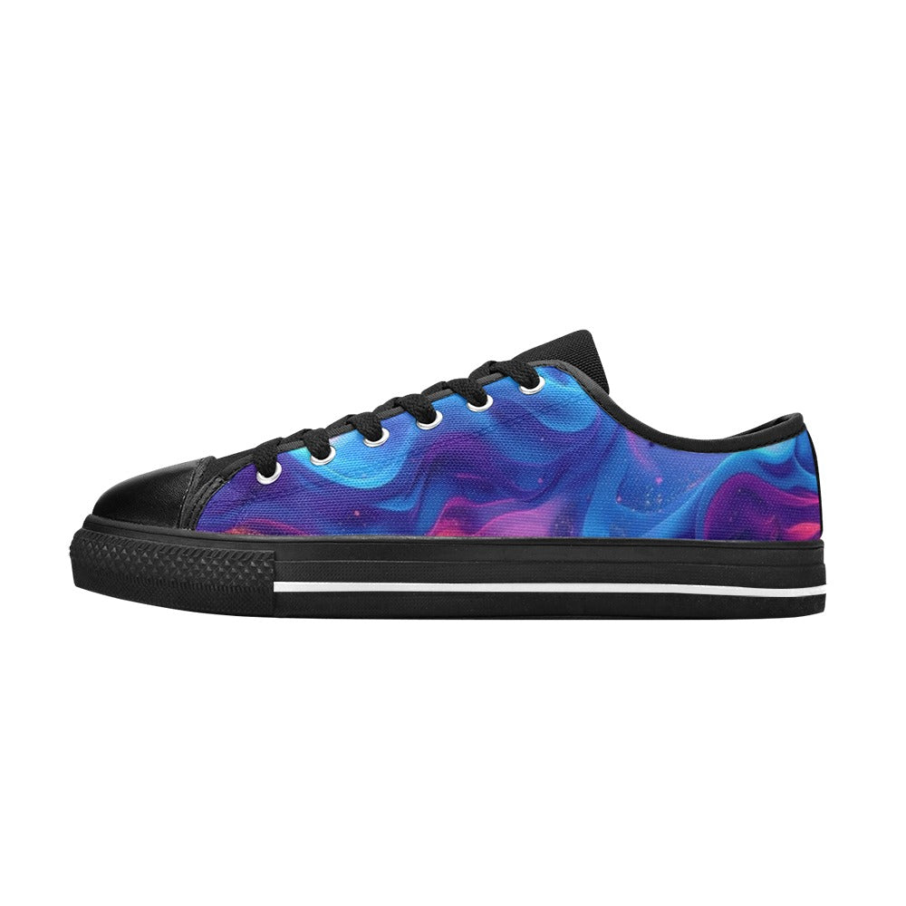 KIDS' Ethereal Camo Design 2 Low Top Canvas Vibrant Chaos Shoes