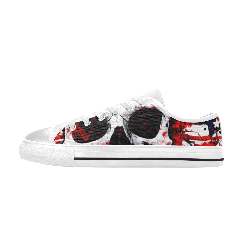 WOMEN'S Patriotic Splatter Canvas Cottagecore Custom Shoes